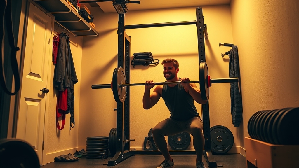 compact squat rack small space - Illustration 3