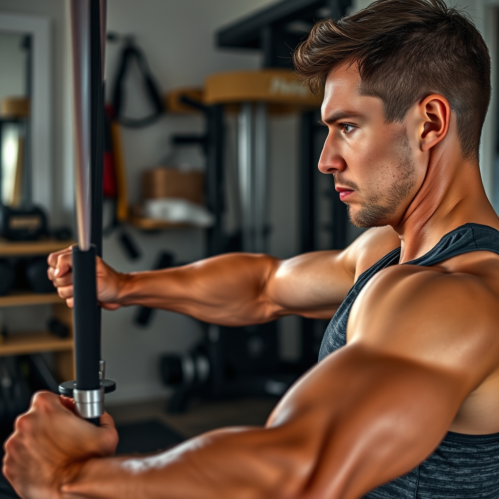 home gym in action