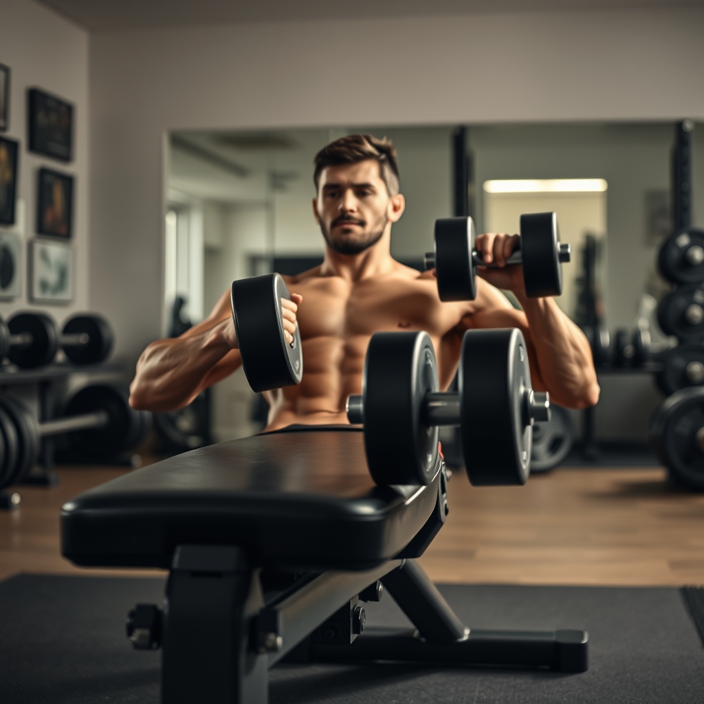 weight bench in action