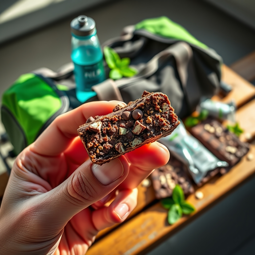 protein bars in action