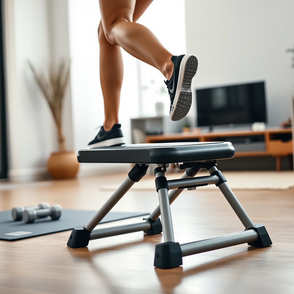 aerobic stepper in action